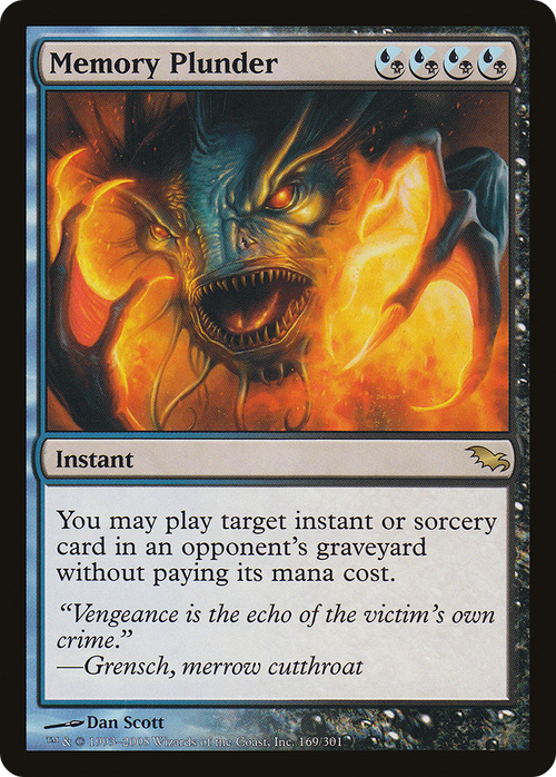 Memory Plunder (SHM-169) - Shadowmoor Foil