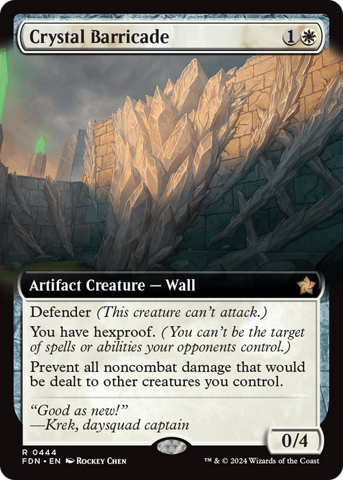 Crystal Barricade (Extended Art) (FDN-444) - Foundations: (Extended Art)