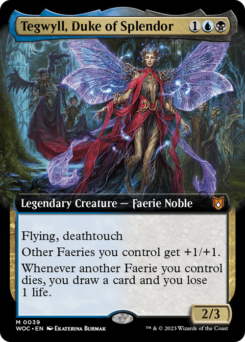 Tegwyll, Duke of Splendor (Extended Art) (WOC-039) - Wilds of Eldraine Commander: (Extended Art)