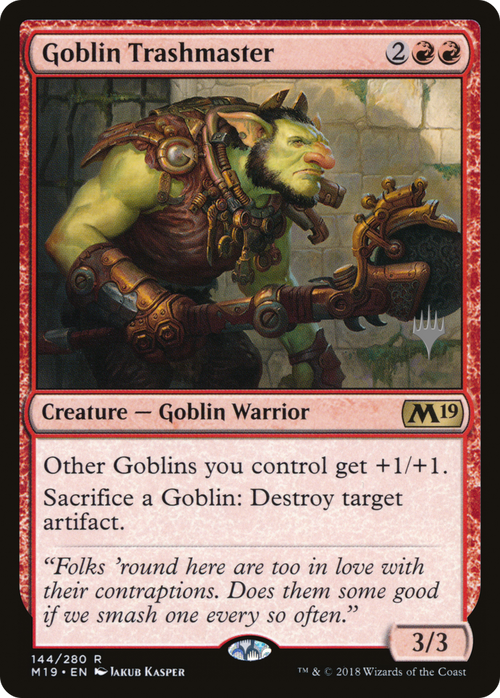 Goblin Trashmaster (PPM20-144P) - Core Set 2019 Promos