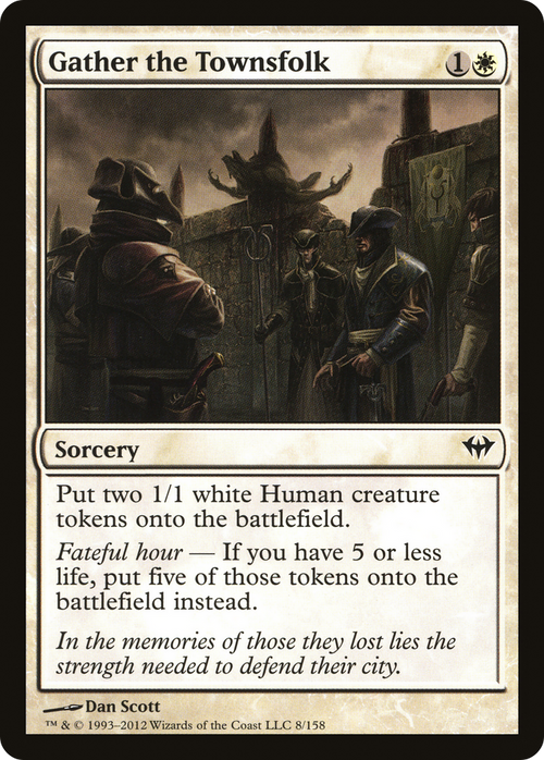Gather the Townsfolk (DKA-008) - Dark Ascension Foil
