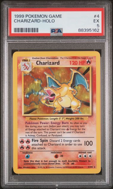 1999 Pokemon Game #4 Charizard Holo PSA 5