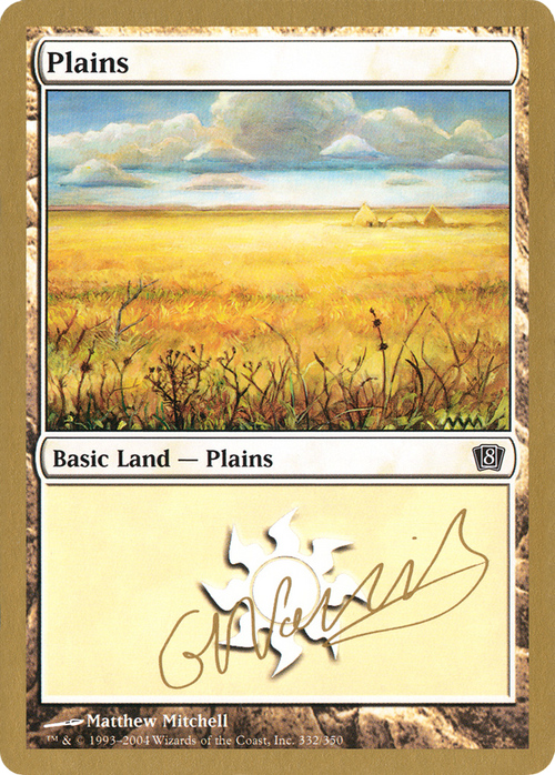 Plains (332) - 2004 Gabriel Nassif (8ED) (WCD-GN332) - World Championship Decks 2004