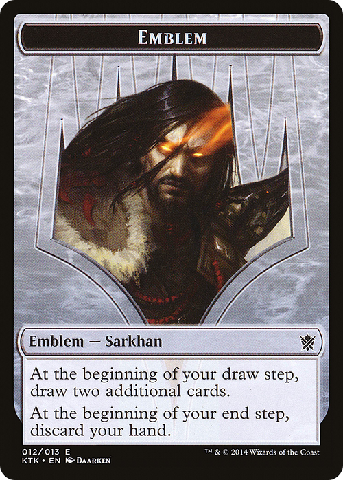 Emblem - Sarkhan, the Dragonspeaker (KTK-012) - Khans of Tarkir Tokens