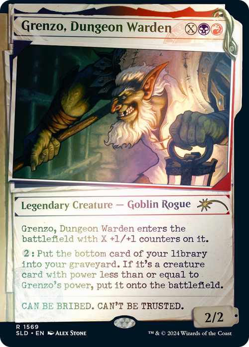 Grenzo, Dungeon Warden (Rainbow Foil) (SLD-1569) - Secret Lair Drop: (Showcase) Foil