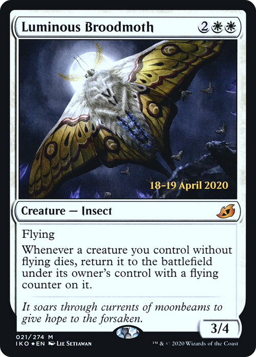 Luminous Broodmoth (PRE-21S) - Ikoria: Lair of Behemoths Promos Foil