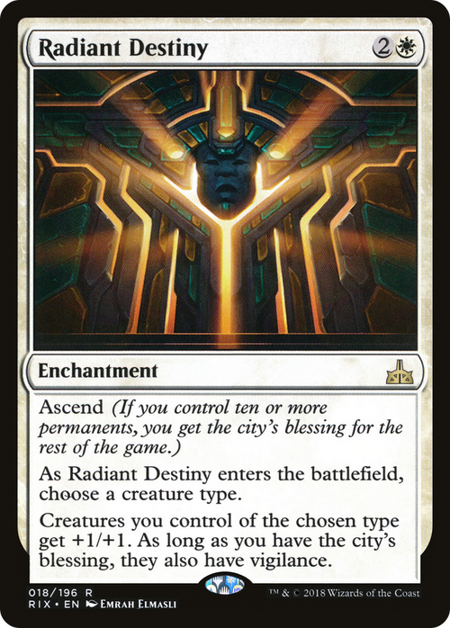 Radiant Destiny (RIX-018) - Rivals of Ixalan Foil