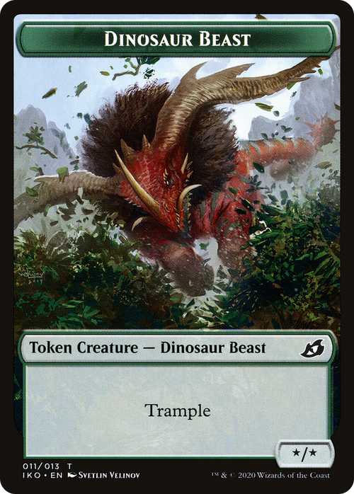 Dinosaur Beast (TIKO-011) - Ikoria: Lair of Behemoths Tokens