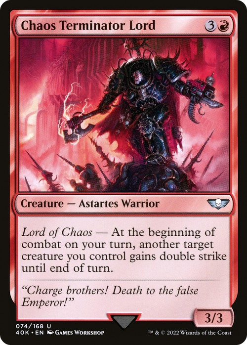 Chaos Terminator Lord (40K-074) - Warhammer 40,000 Commander