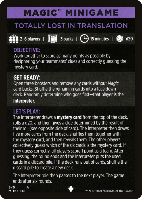 Totally Lost in Translation // Totally Lost in Translation (cont'd) (MMH2-005) - Modern Horizons 2 Minigames