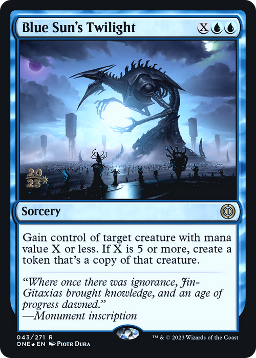 Blue Sun's Twilight (PRE-043) - Phyrexia: All Will Be One Promos Foil