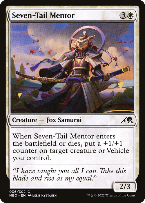 Seven-Tail Mentor (NEO-036) - Kamigawa: Neon Dynasty