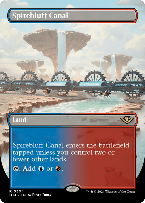 Spirebluff Canal (Borderless) (OTJ-304) - Outlaws of Thunder Junction Foil