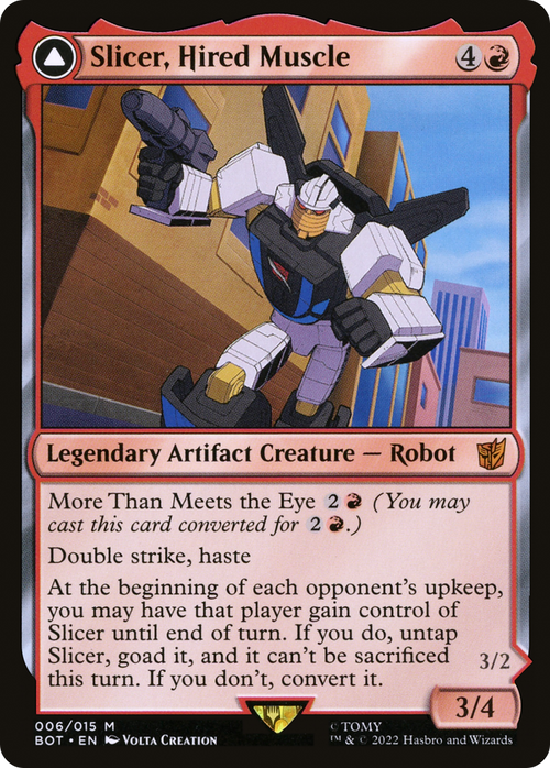 Slicer, Hired Muscle (BOT-006) - Transformers: (convertdfc) Foil