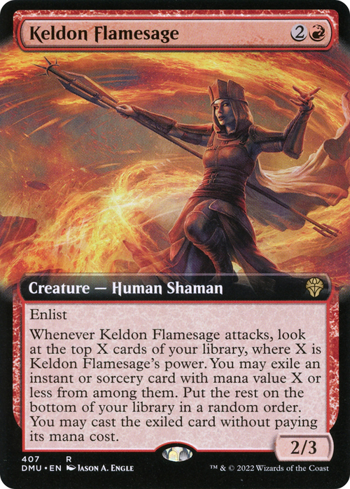 Keldon Flamesage (Extended Art) (DMU-407) - Dominaria United: (Extended Art) Foil