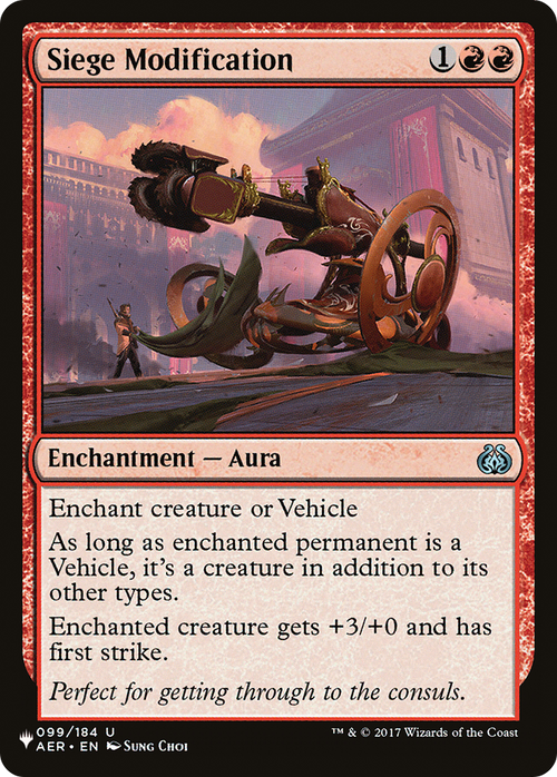Siege Modification (LIST-AER-99) - The List