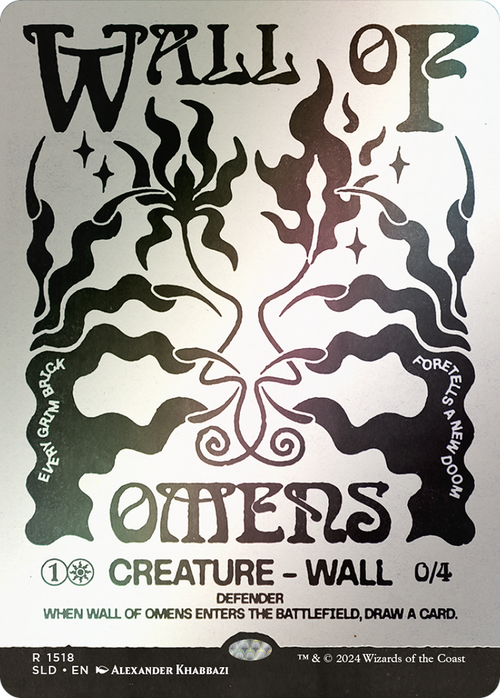 Wall of Omens (Rainbow Foil) (SLD-1518) - Secret Lair Drop: (Showcase) (Borderless) Foil
