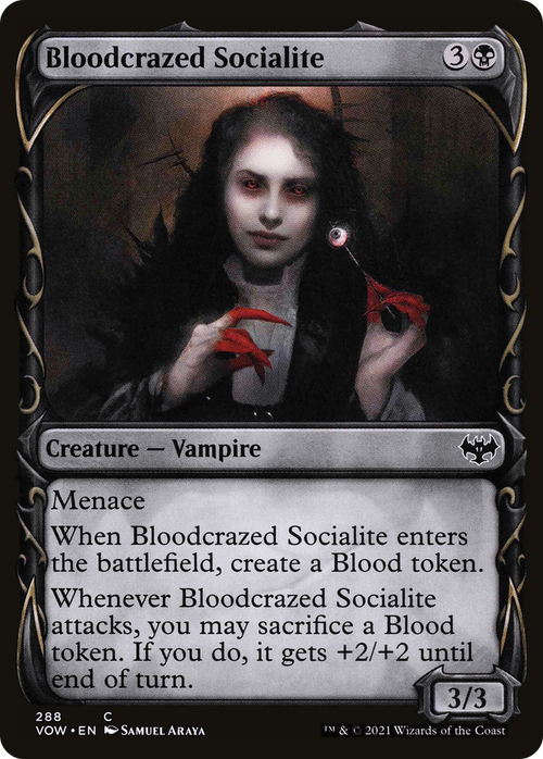 Bloodcrazed Socialite (Showcase) (VOW-288) - Innistrad: Crimson Vow: (Showcase)