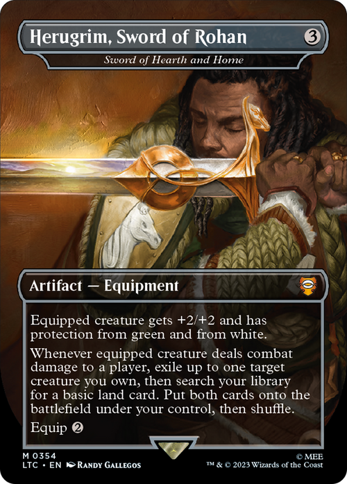 Herugrim, Sword of Rohan - Sword of Hearth and Home (LTC-354) - Tales of Middle-earth Commander / Herugrim, Sword of Rohan (Borderless) Foil