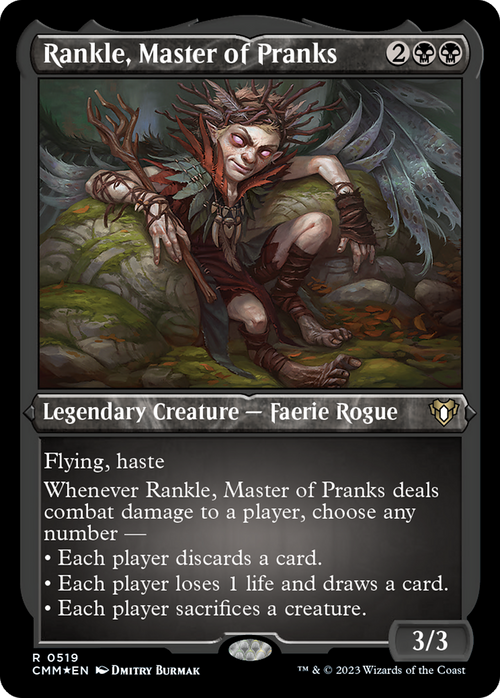 Rankle, Master of Pranks (Foil Etched) (CMM-519) - Commander Masters Foil