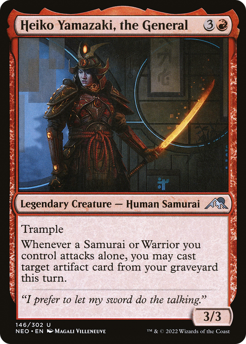 Heiko Yamazaki, the General (NEO-146) - Kamigawa: Neon Dynasty Foil