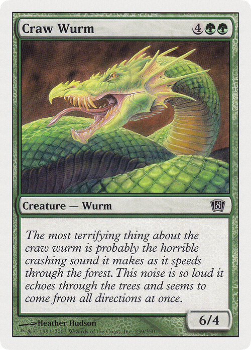 Craw Wurm (8ED-239) - 8th Edition Foil