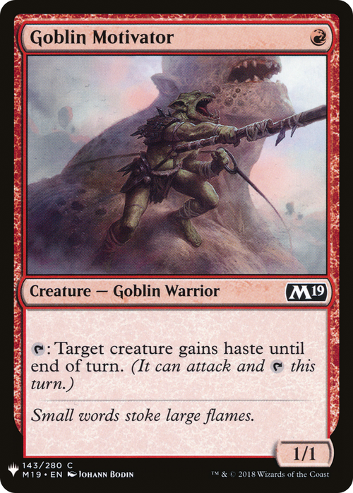 Goblin Motivator (LIST-M19-143) - The List