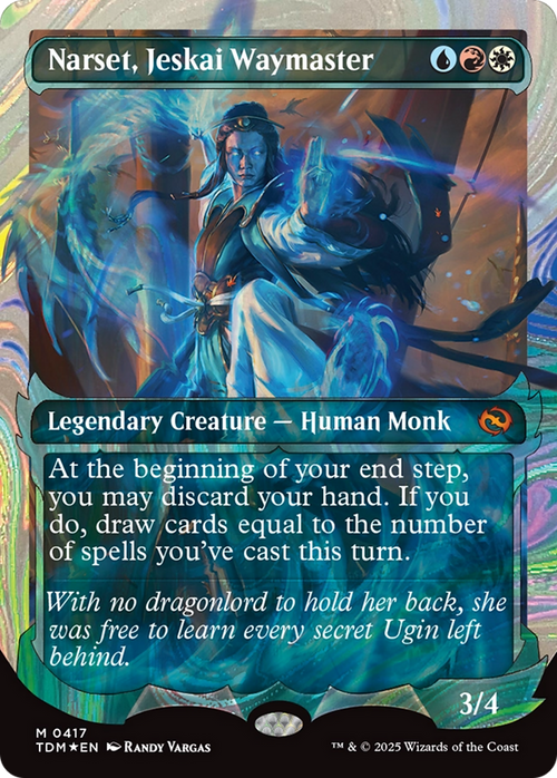 Narset, Jeskai Waymaster (Showcase) (Halo Foil) (TDM-417) - Tarkir: Dragonstorm: (Showcase) Foil