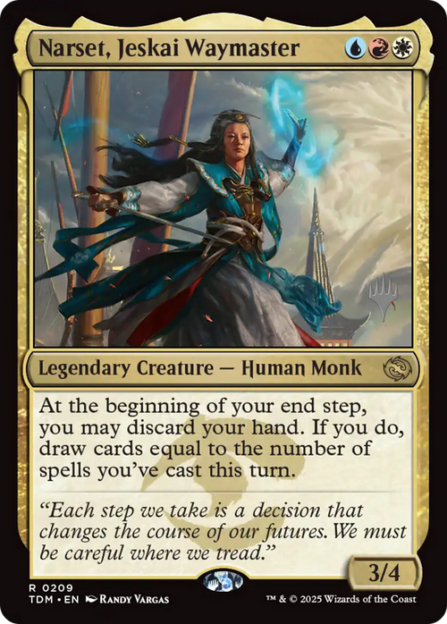 Narset, Jeskai Waymaster (PPTDM-209P) - Promo Pack: Tarkir: Dragonstorm Foil