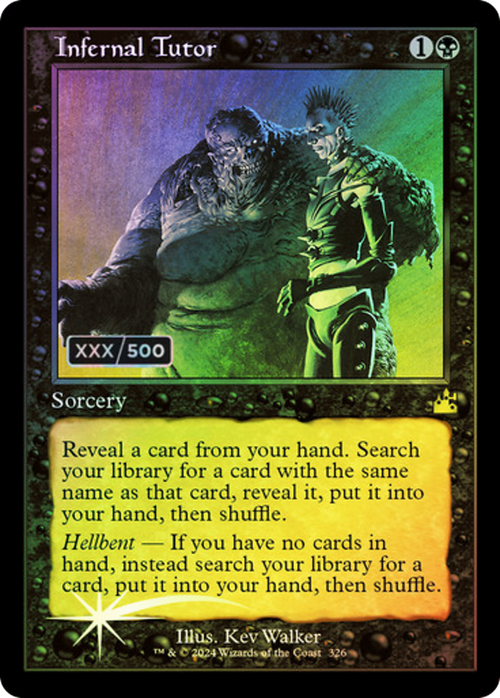 Infernal Tutor (Retro Frame) (Serial Numbered) (RVR-326) - Ravnica Remastered Foil
