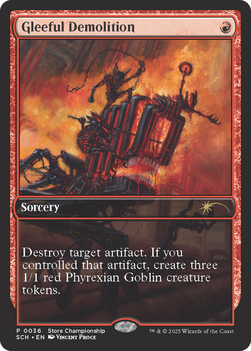 Gleeful Demolition (GAME-036) - Game Day & Store Championship Promos