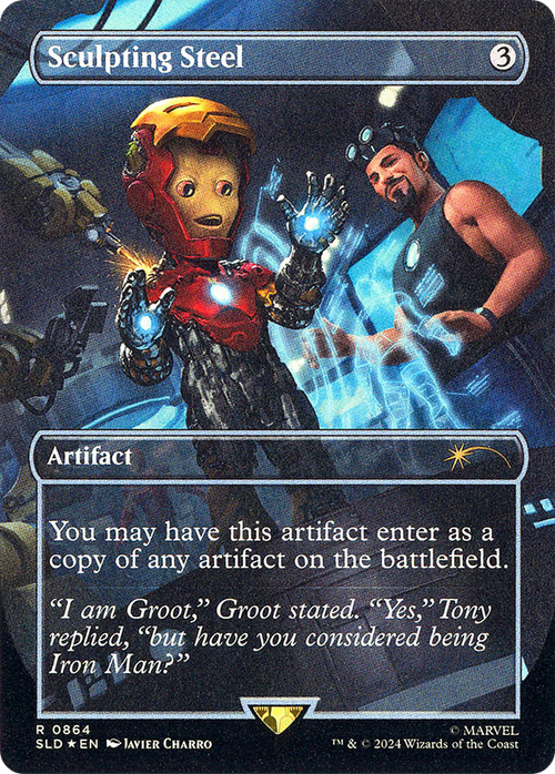 Sculpting Steel (Rainbow Foil) (SLD-864) - Secret Lair Drop (Borderless) Foil