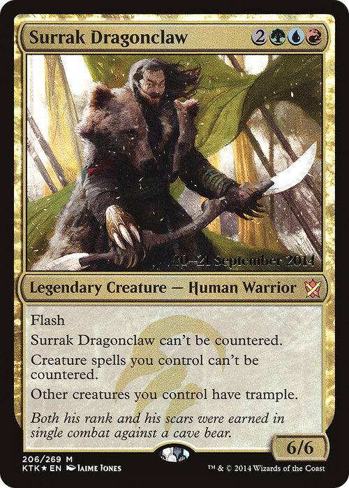 Surrak Dragonclaw (PRE-206S) - Khans of Tarkir Promos Foil