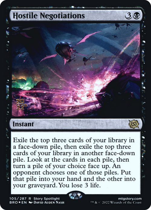Hostile Negotiations (PRE-105) - The Brothers' War Promos Foil