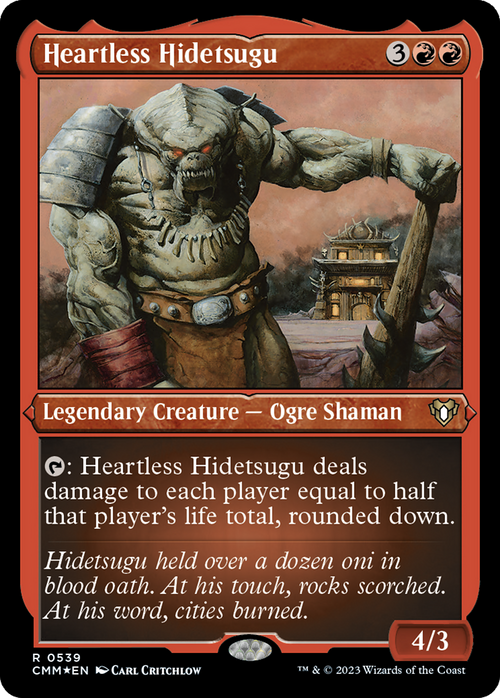 Heartless Hidetsugu (Foil Etched) (CMM-539) - Commander Masters Foil