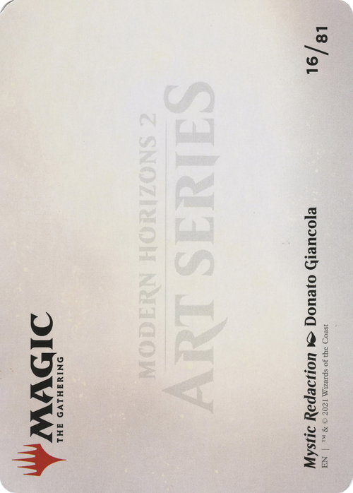Mystic Redaction // Mystic Redaction (AMH2-016) - Modern Horizons 2 Art Series (Borderless) Foil