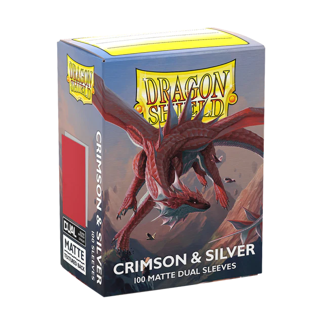 Dragon Shield Crimson & Silver - Matte Dual Sleeves