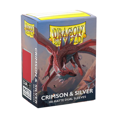 Dragon Shield Crimson & Silver - Matte Dual Sleeves