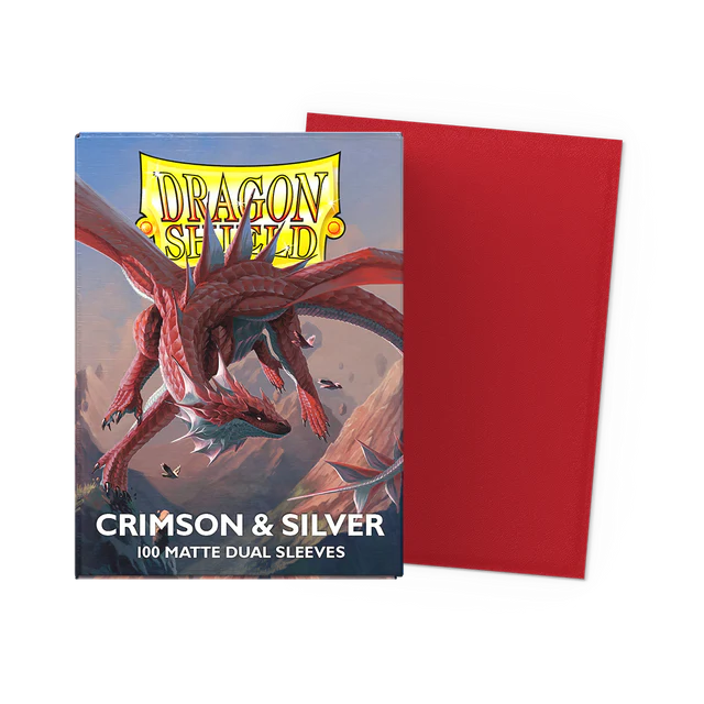 Dragon Shield Crimson & Silver - Matte Dual Sleeves