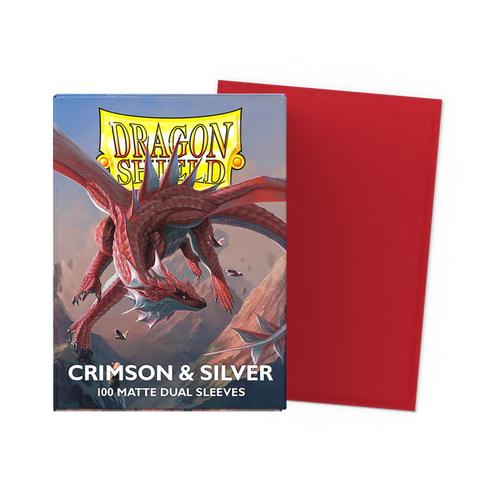 Dragon Shield Crimson & Silver - Matte Dual Sleeves