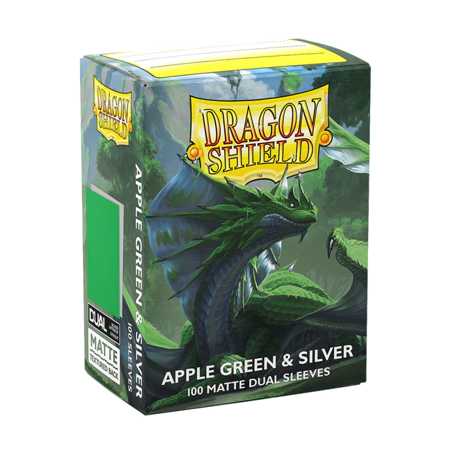 Dragon Shield Apple Green & Silver - Matte Dual Sleeves