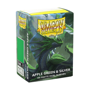 Dragon Shield Apple Green & Silver - Matte Dual Sleeves