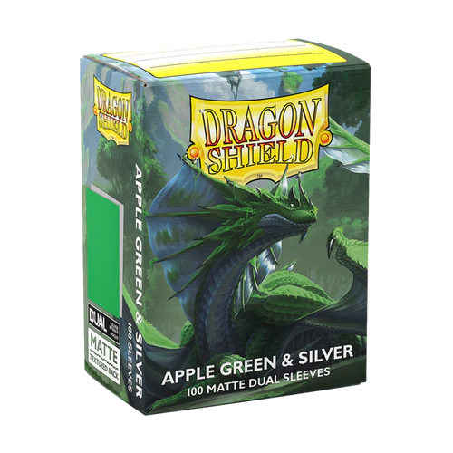 Dragon Shield Apple Green & Silver - Matte Dual Sleeves