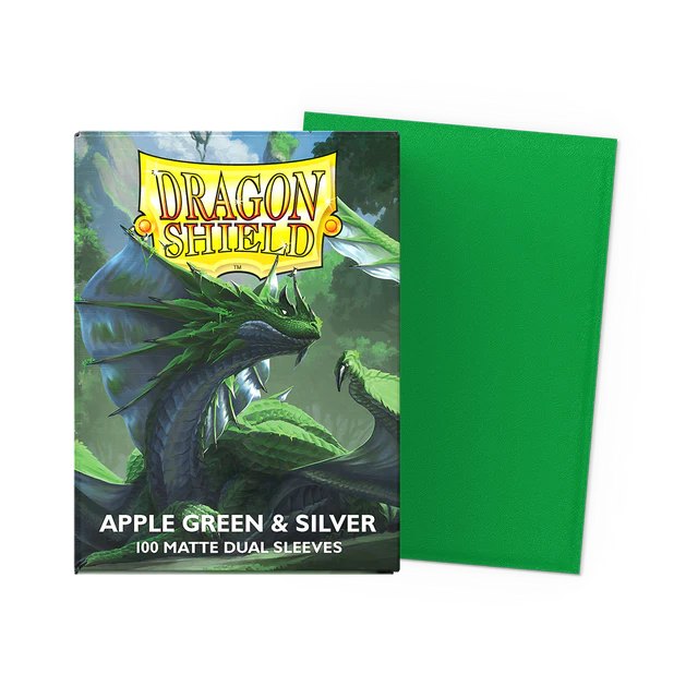 Dragon Shield Apple Green & Silver - Matte Dual Sleeves