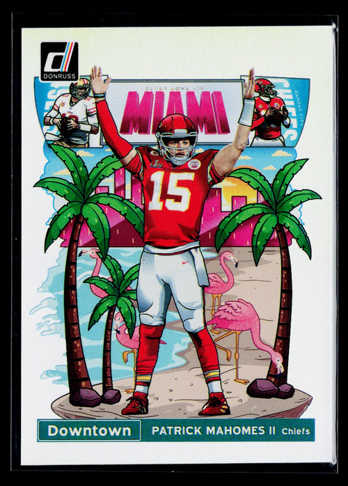 2020 Panini Donruss Downtown Patrick Mahomes II #D-PAM – Super Bowl LIV Downtown SSP