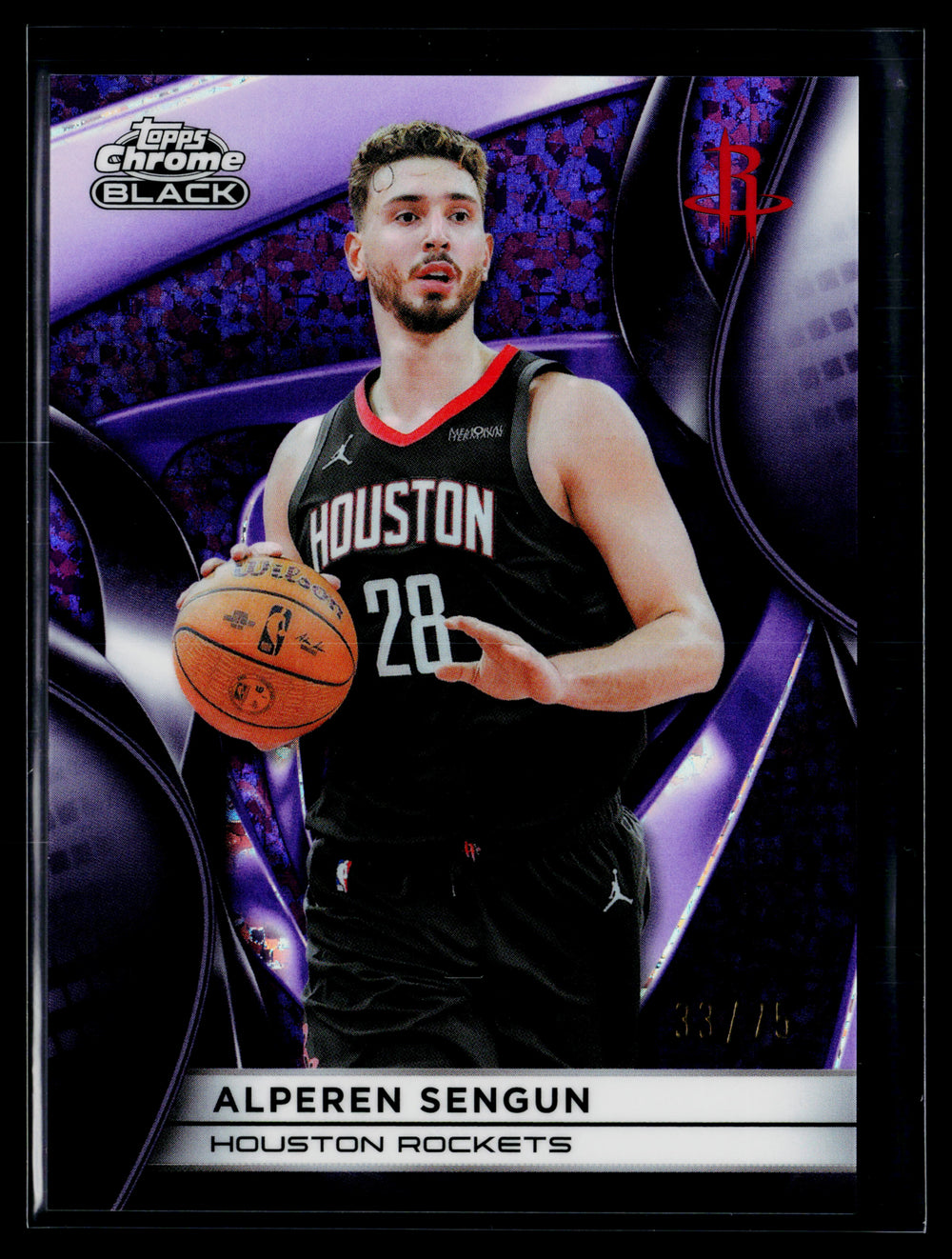 Alperen Sengun [Purple Mini-Diamond Refractor] #95 /75 2025 Topps Chrome Black