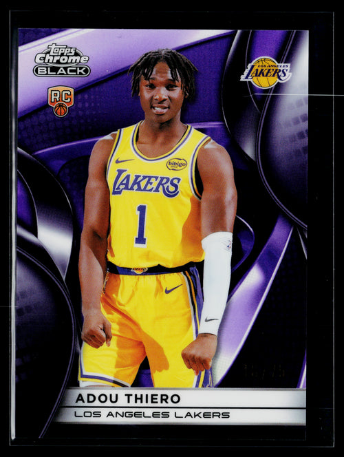 Adou Thiero [Purple Mini-Diamond Refractor] #136 /75 2025 Topps Chrome Black
