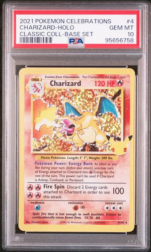 2021 Pokemon Celebrations Classic Collection #4 Charizard Holo PSA 10