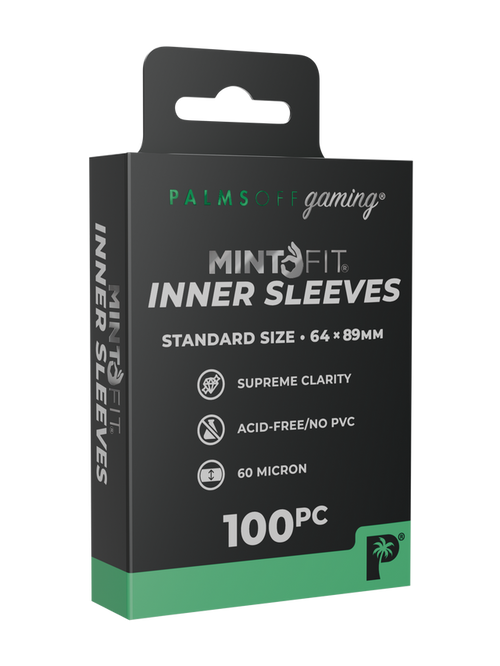 Palms Off Gaming MintFit Inner Sleeves – Standard Size Top-Loading 100 Pack