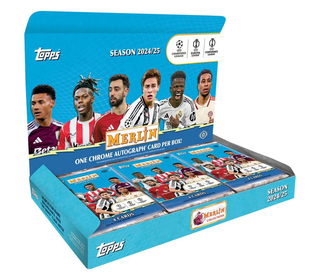 2024/25 Topps Chrome Merlin UEFA Club Competitions Soccer Hobby Box